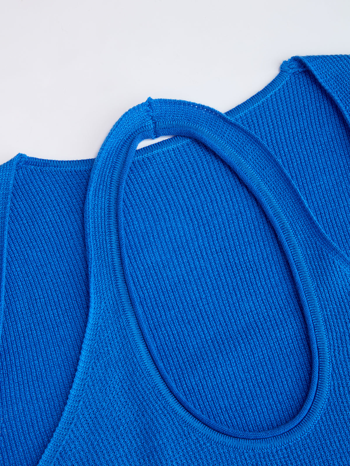 2-in-1 Knot-Front Ribbed Top Comfortable Stylish Versatile Wear