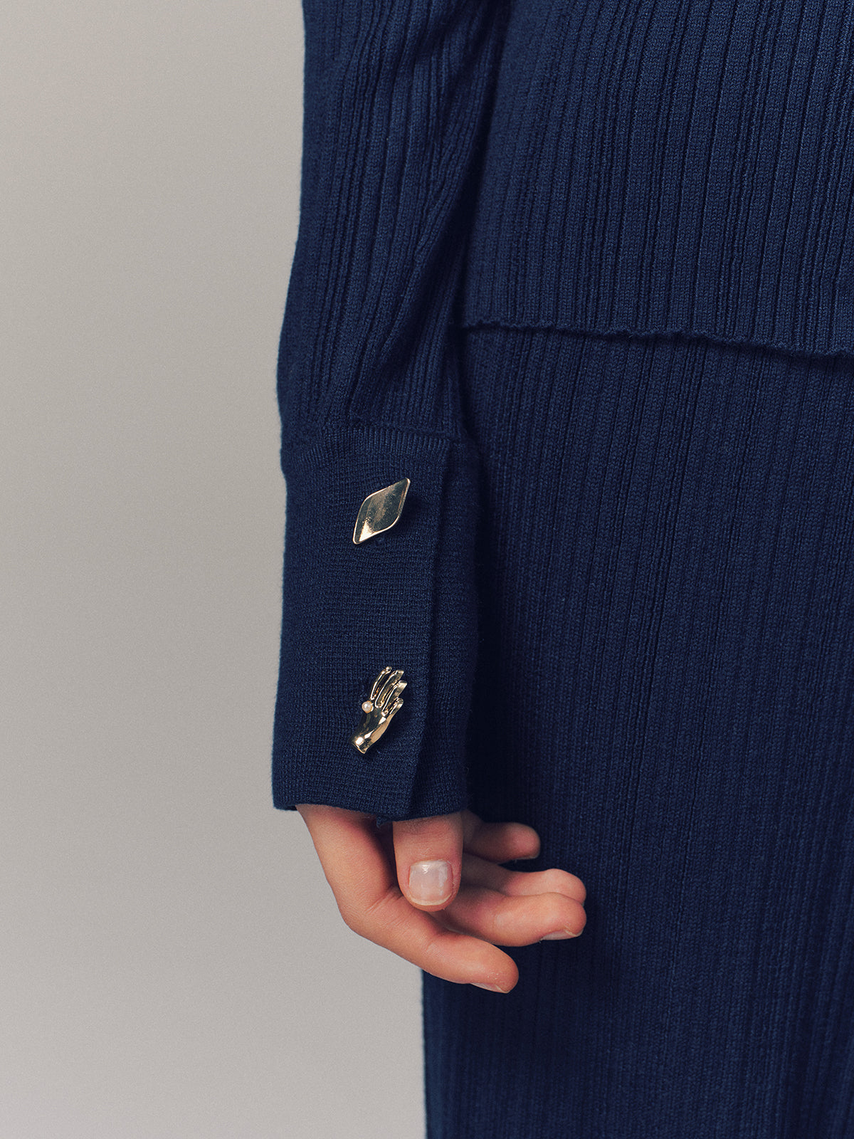 Textured Wool-Blend Collared Cardigan for Women Comfort Fit