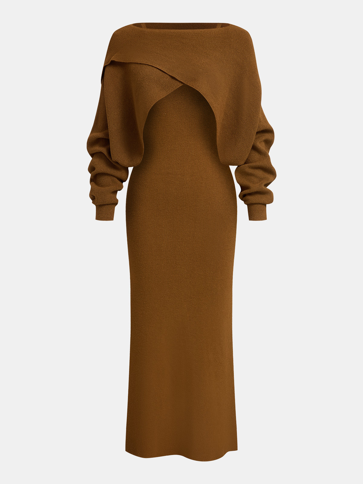 Knit Top & Cami Maxi Dress Two-Piece Set, Women’s Summer Casual Outfit