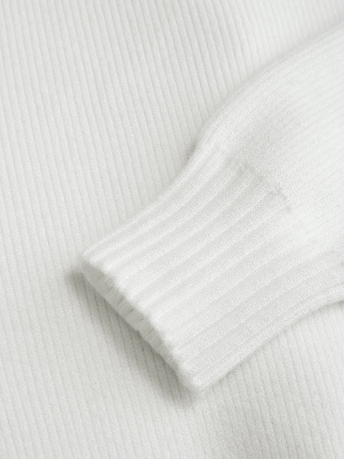 Pearl Trim Ribbed Knit Top Women's Casual Fashion Sleeve Detail