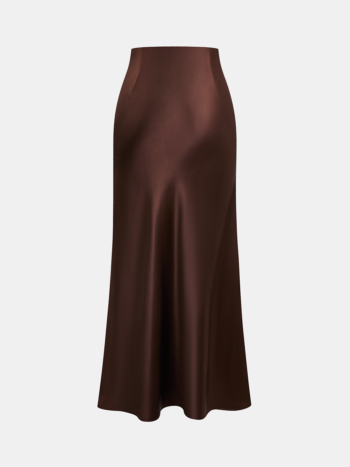 Elastic-Waist Satin Mermaid Maxi Skirt for Evening Events