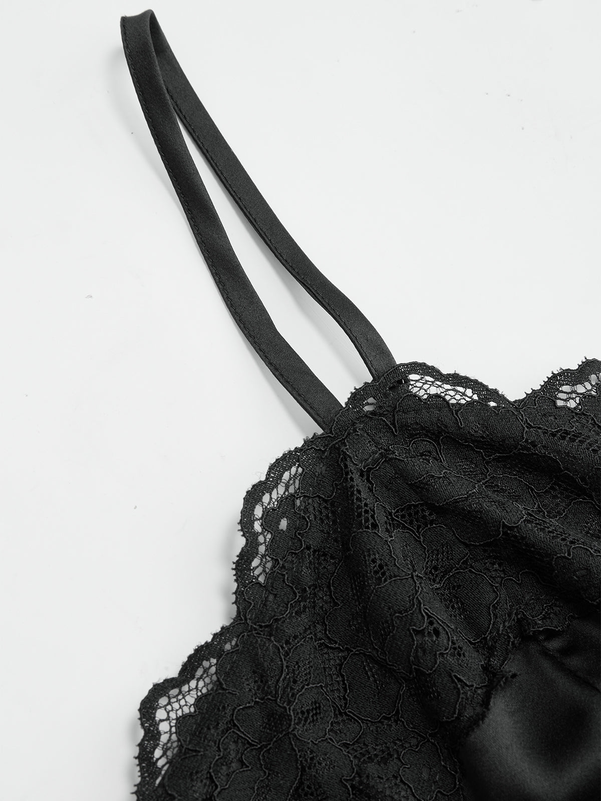 Lace-Trim Satin Cami Top for Women Elegant