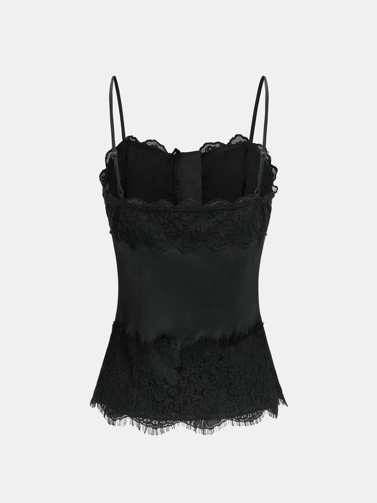 Lace-Trim Satin Cami Top for Women Elegant