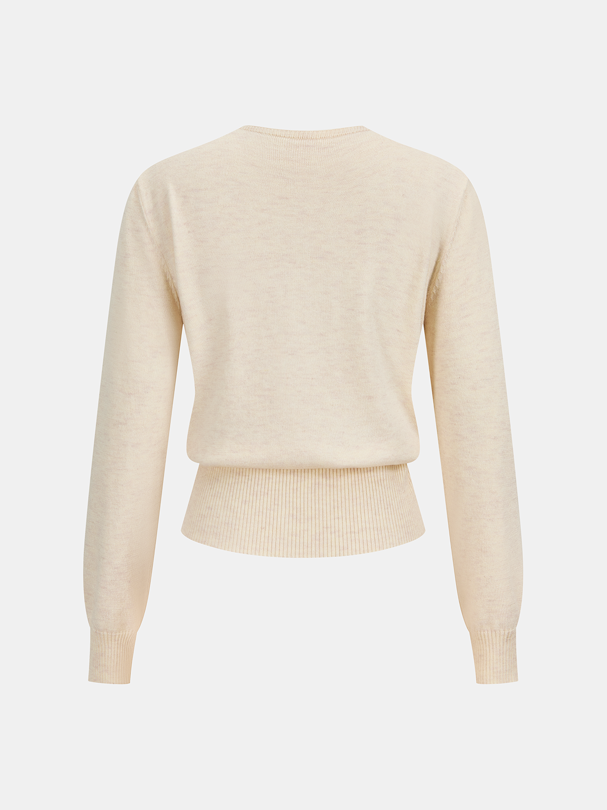 Lace Panel Rhinestone Wool Blend Sweater - Elegant Comfortable Fall Winter Apparel