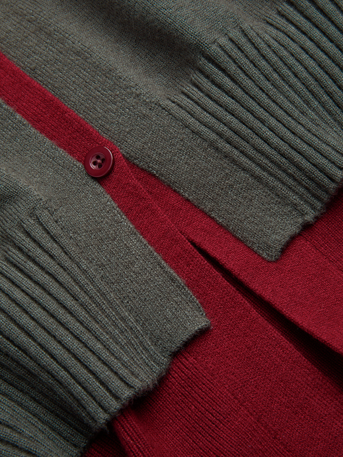 Color-Block V-Neck Sweater for Women Warm Cozy Casual