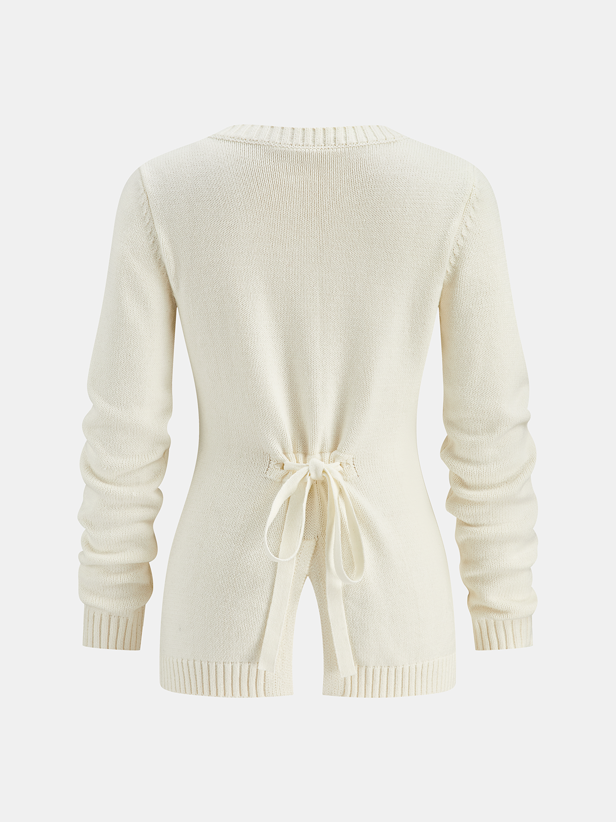 Tie-Back Button Knitted Cardigan for Women Cozy Winter Wear