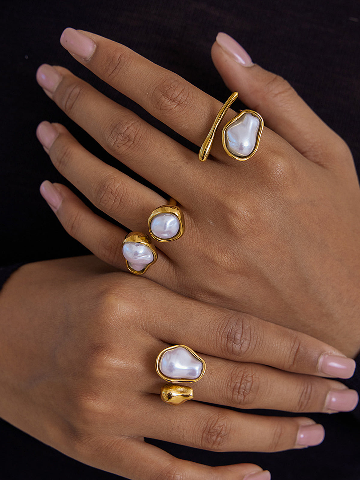 Baroque Pearl Statement Ring Handcrafted Luxury Jewelry