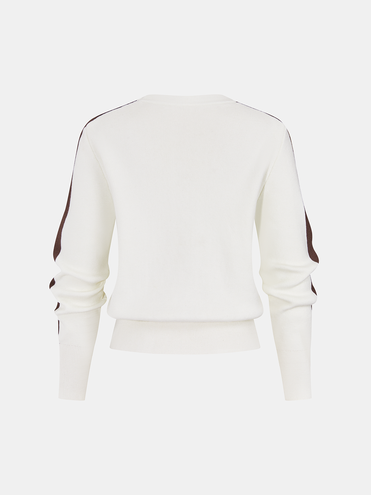 Wool-Blend Contrast-Stripe Crew Neck Sweater for Men, Casual Winter Essential