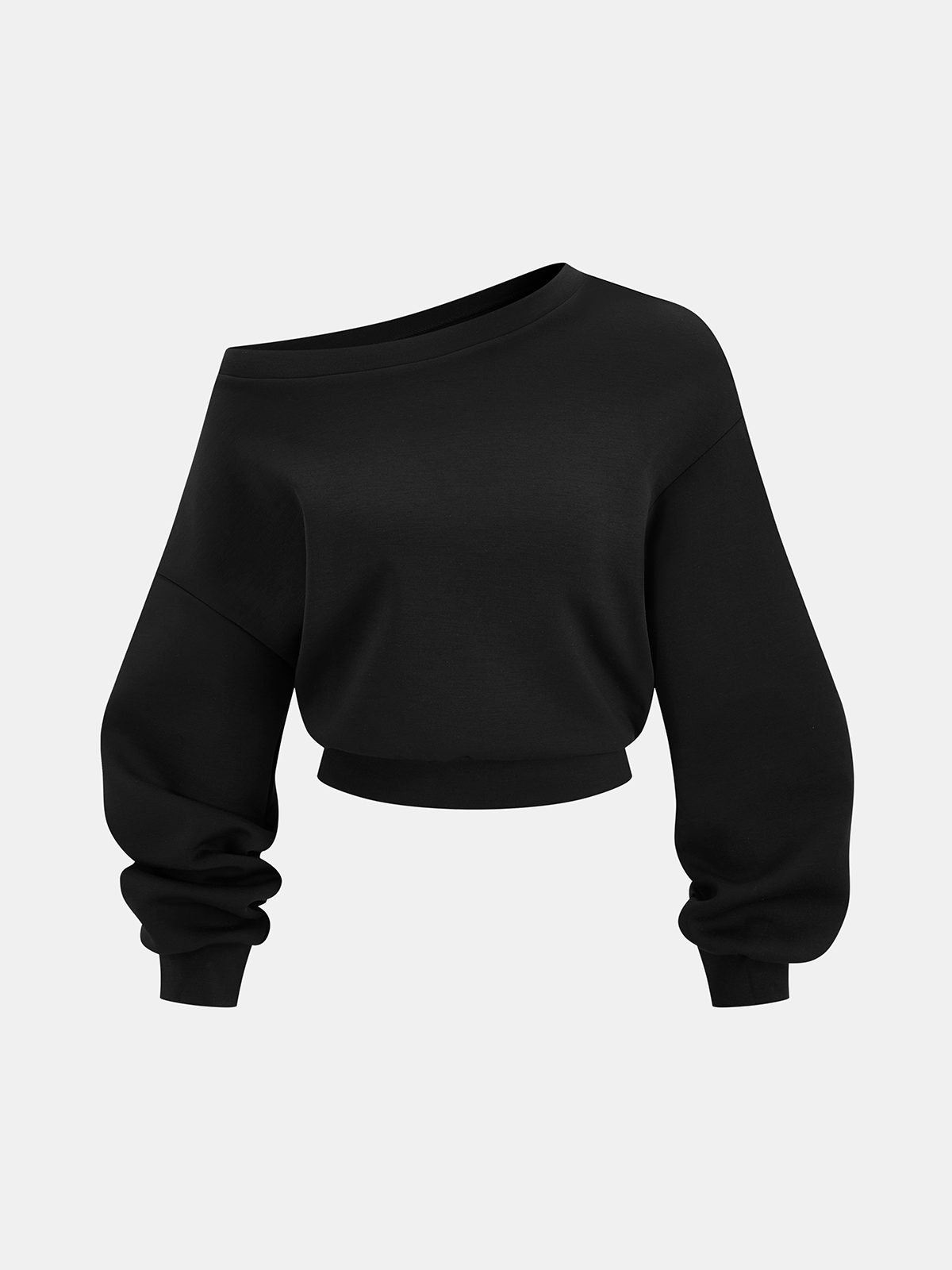 Off-Shoulder Sweatshirt & Drawstring Pants Set for Women Cozy Loungewear