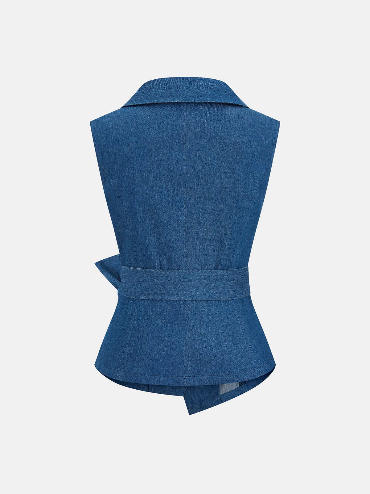 Wrap Tie-Waist Vest with Adjustable Belt and Lightweight Fabric