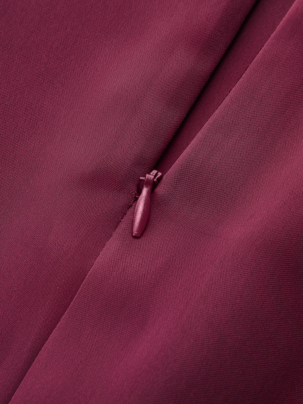 Draped Satin Mock Neck Blouse with Tie for Women, Elegant Long Sleeve Top
