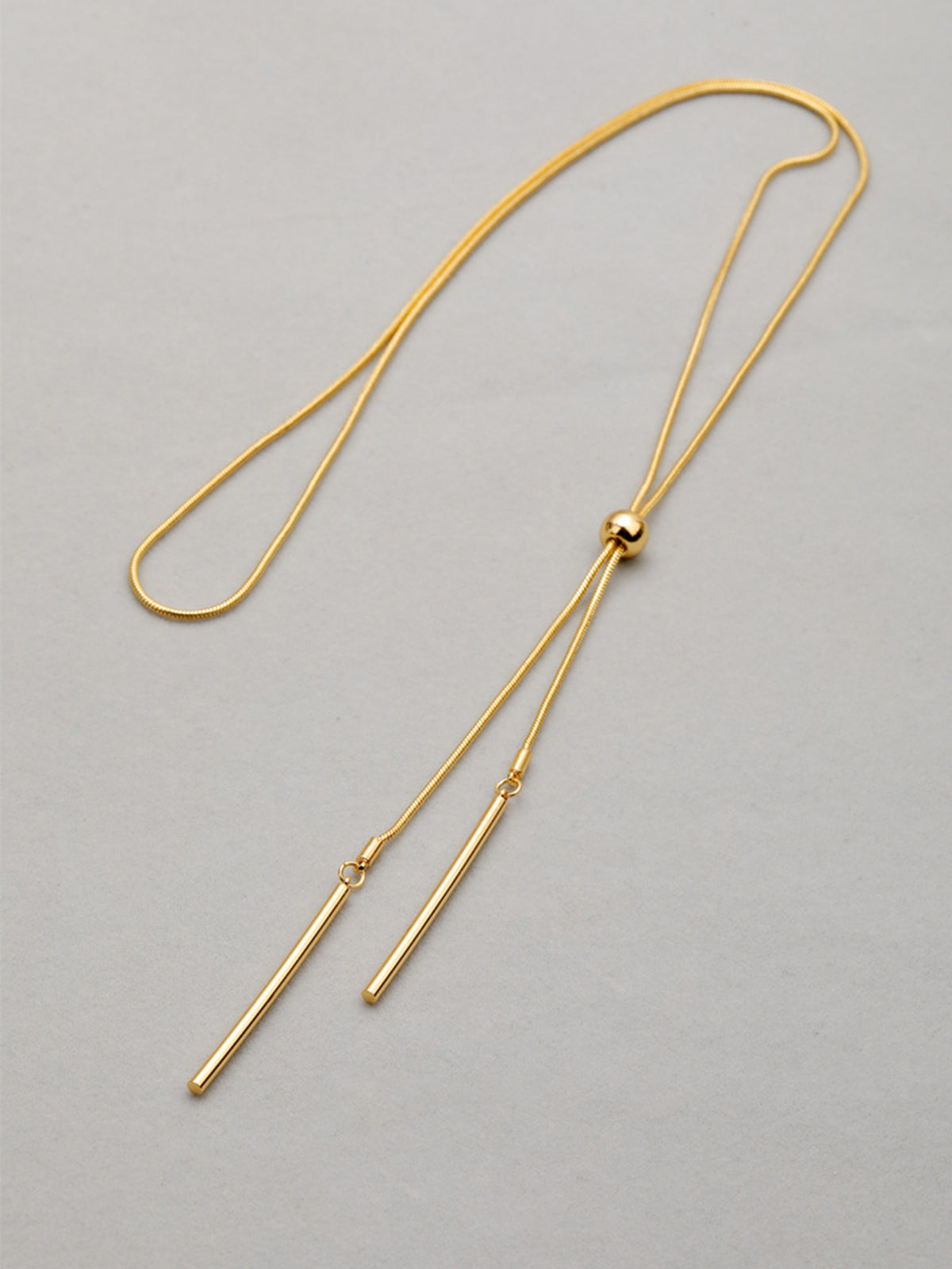 Bar Pendant Adjustable Lariat Necklace for Women Elegant Layered Style