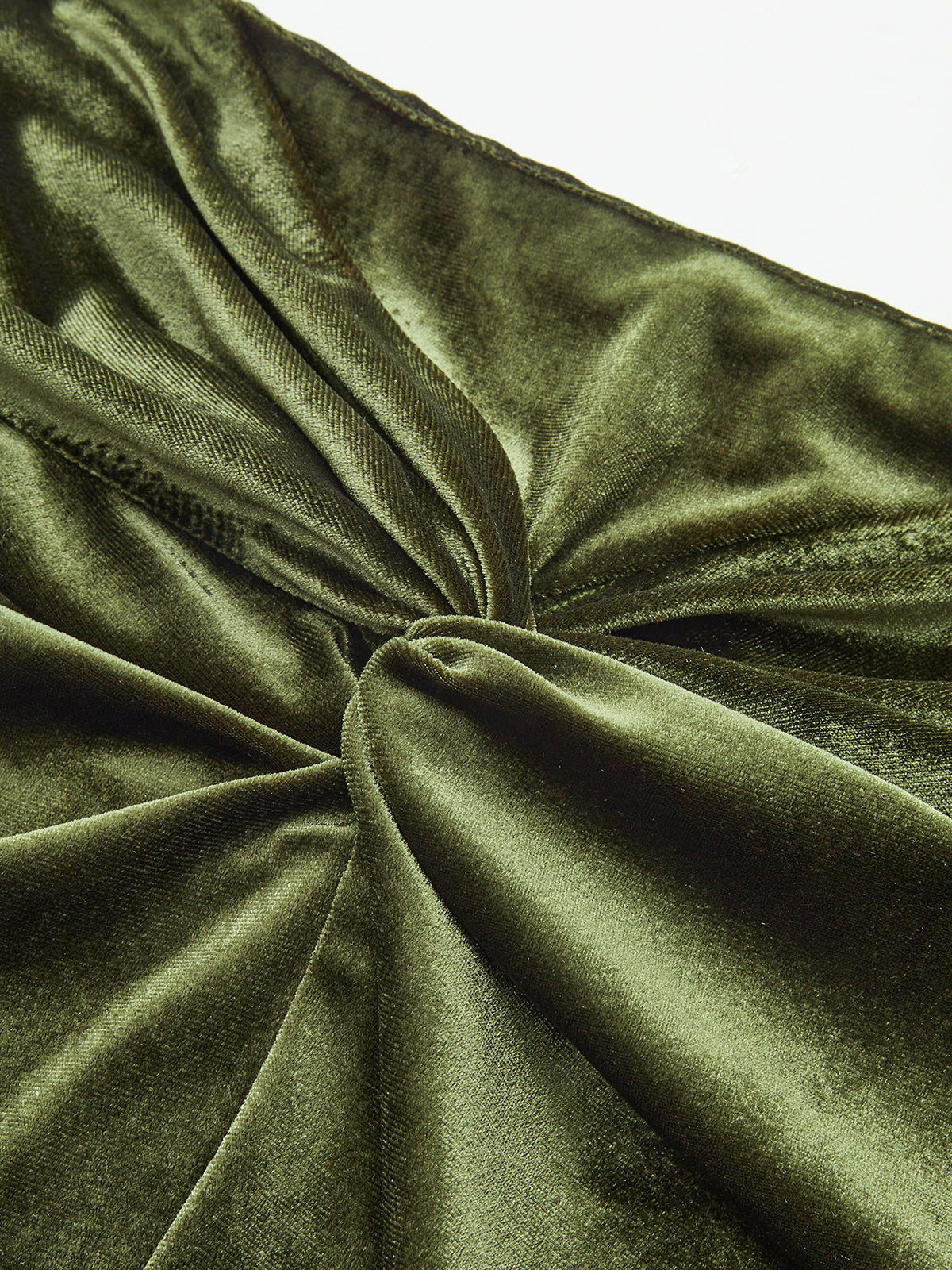 Velvet Knot-Front Midi Skirt | Women's Elegant Evening Wear