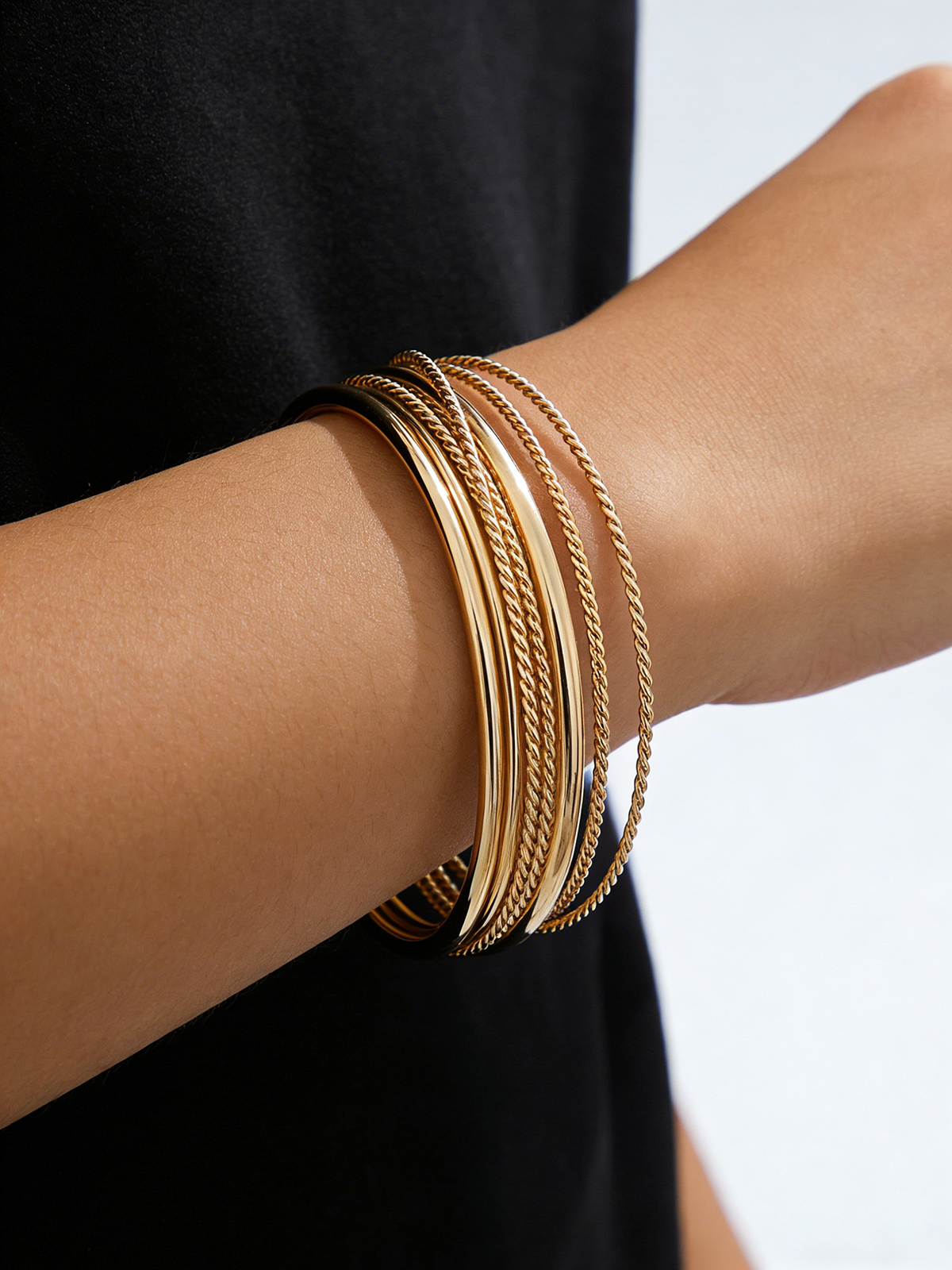 Multi-Strand Twisted Cuff Bracelet for Women, Fashion Jewelry Accessory