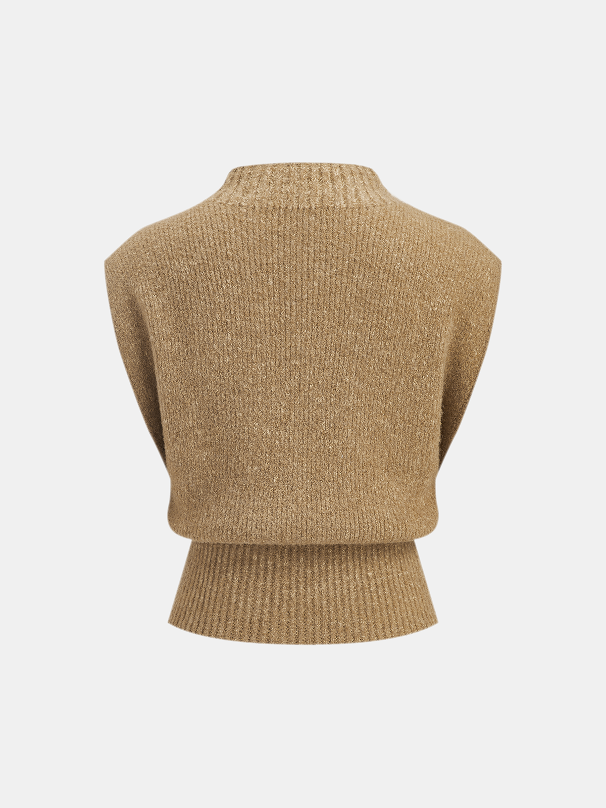 Wool-Blend Mock Neck Sweater Vest for Layered Outfits