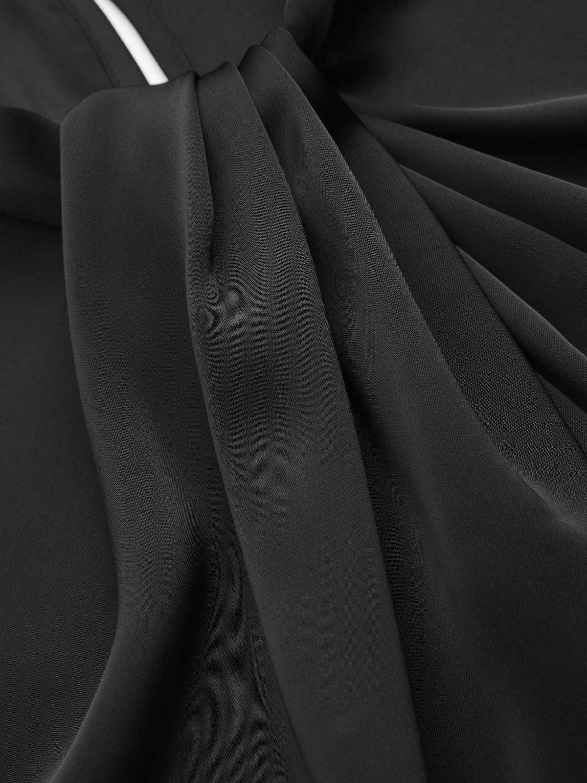 Sheer Sleeve Twist Front Satin Blouse for Elegant Evening Wear