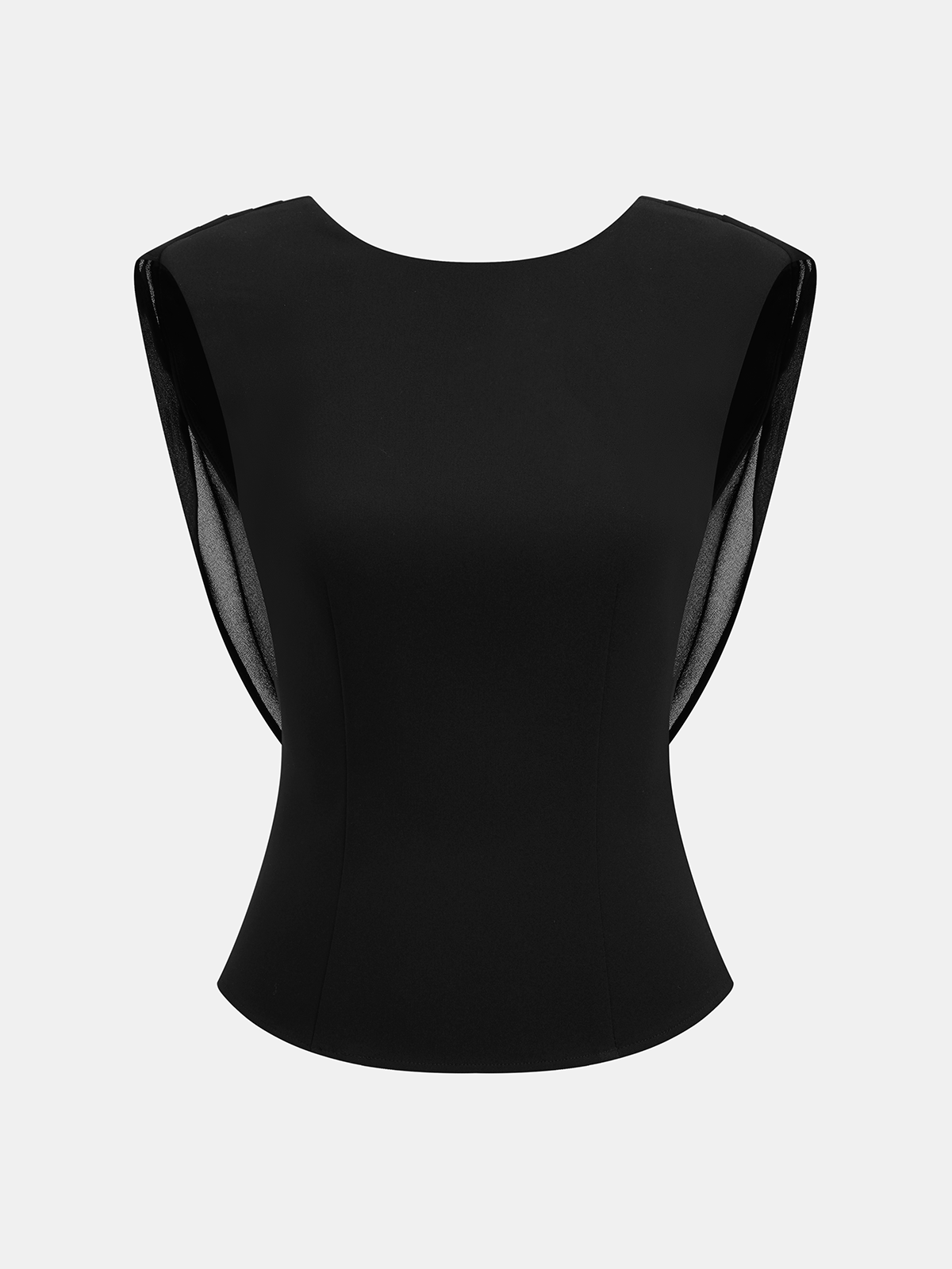 Draped Cowl-Back Sleeveless Top for Women, Casual Elegant Style