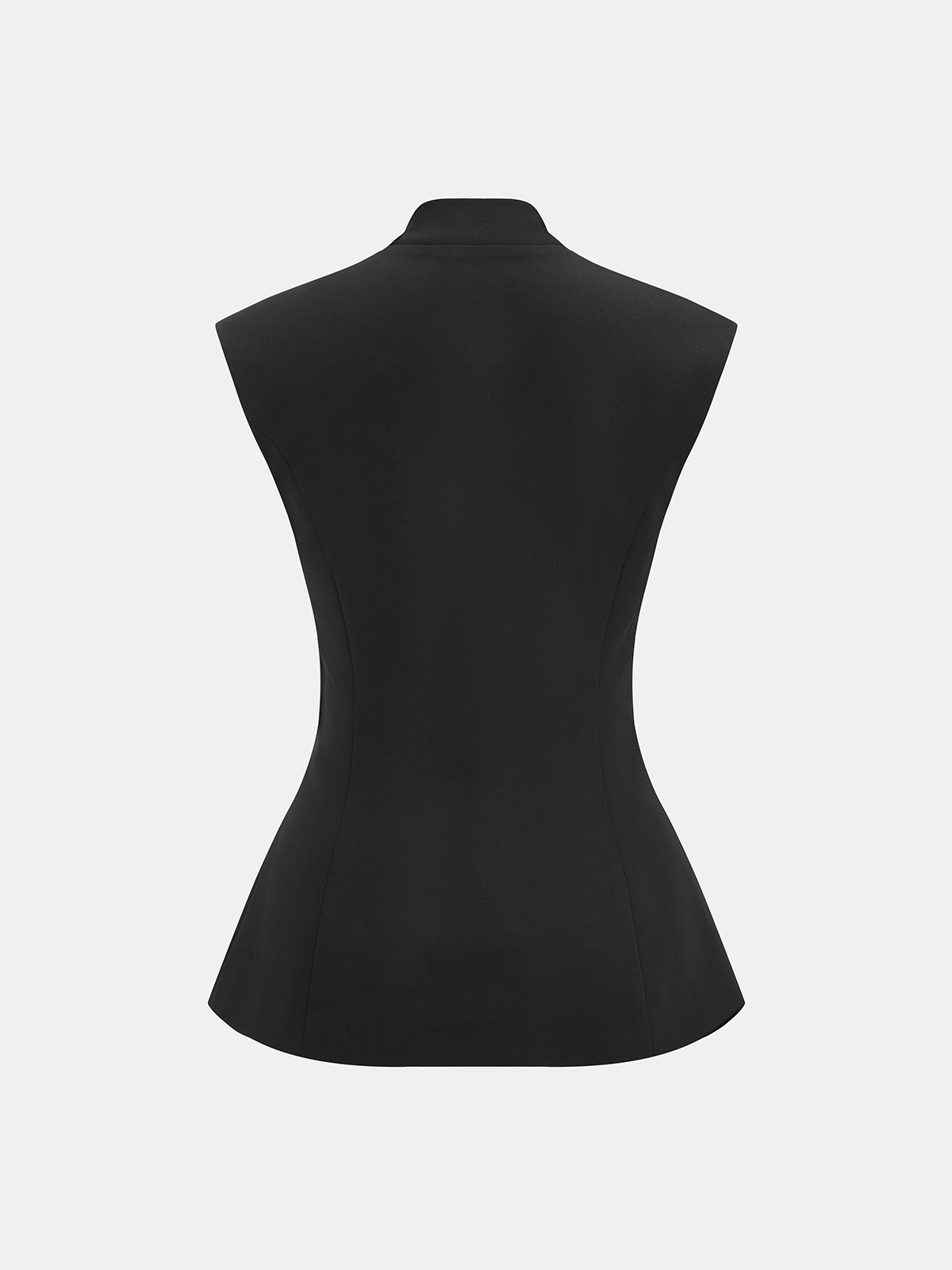 Notch Lapel Buckle Detail Women's Fashion Blazer Vest for Work
