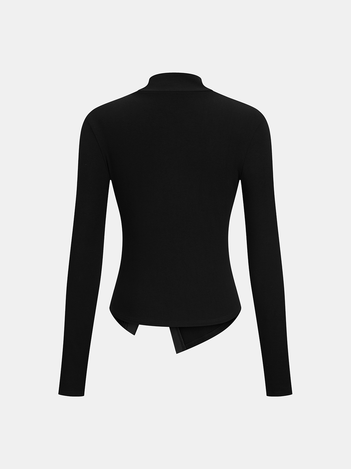 Asymmetric Faux Leather Panel Knit Top with Stylish Modern Detailing