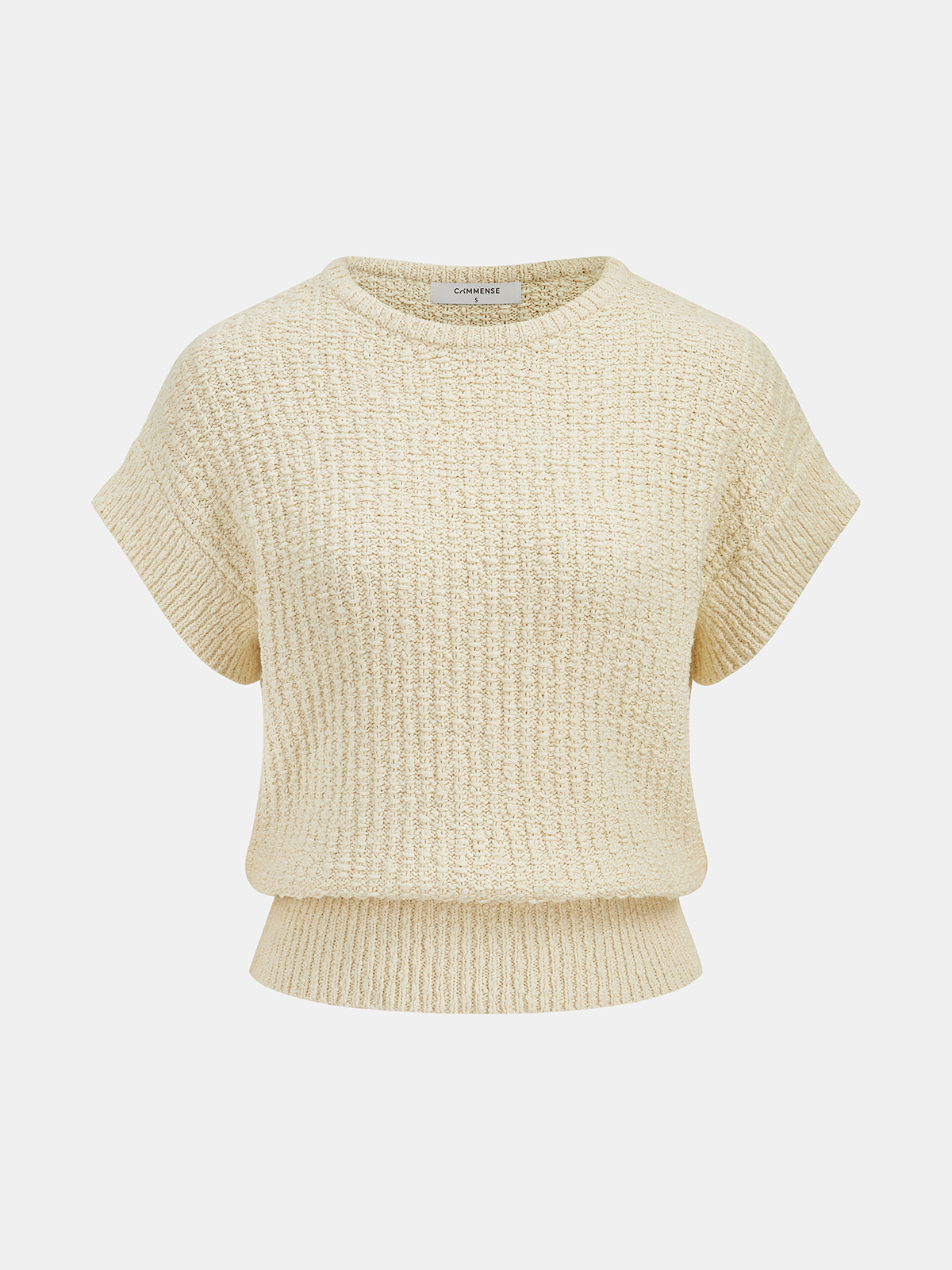 Textured Knit Top & Drawstring Mini Skirt Set for Women Casual Wear