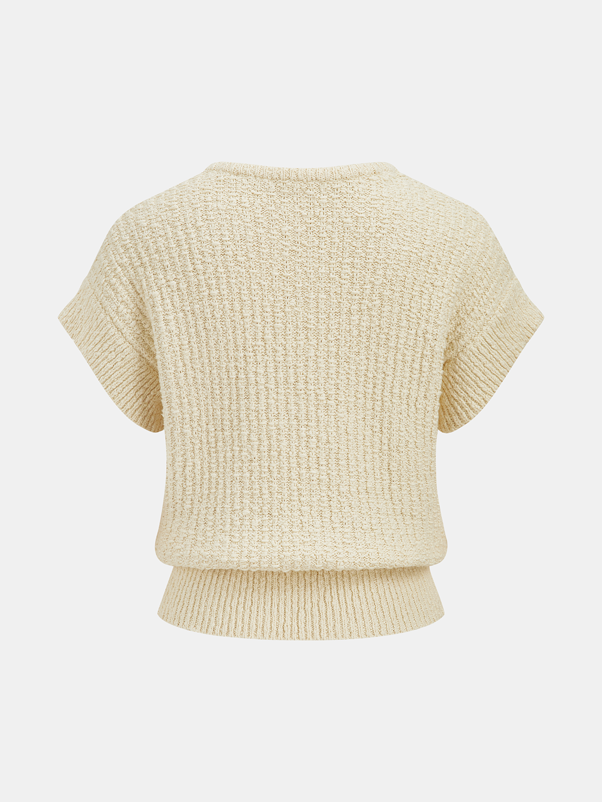 Textured Knit Top & Drawstring Mini Skirt Set for Women Casual Wear