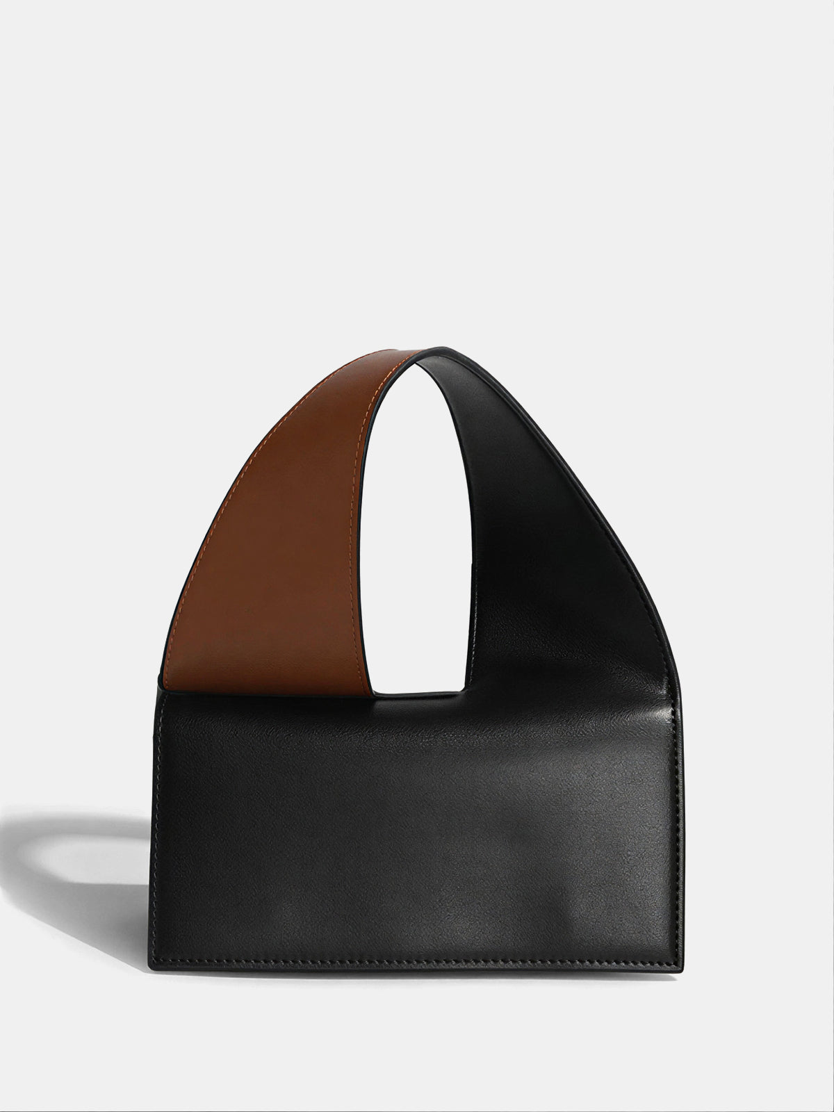 Color-Block Geometric Top-Handle Bag with Adjustable Strap for Women