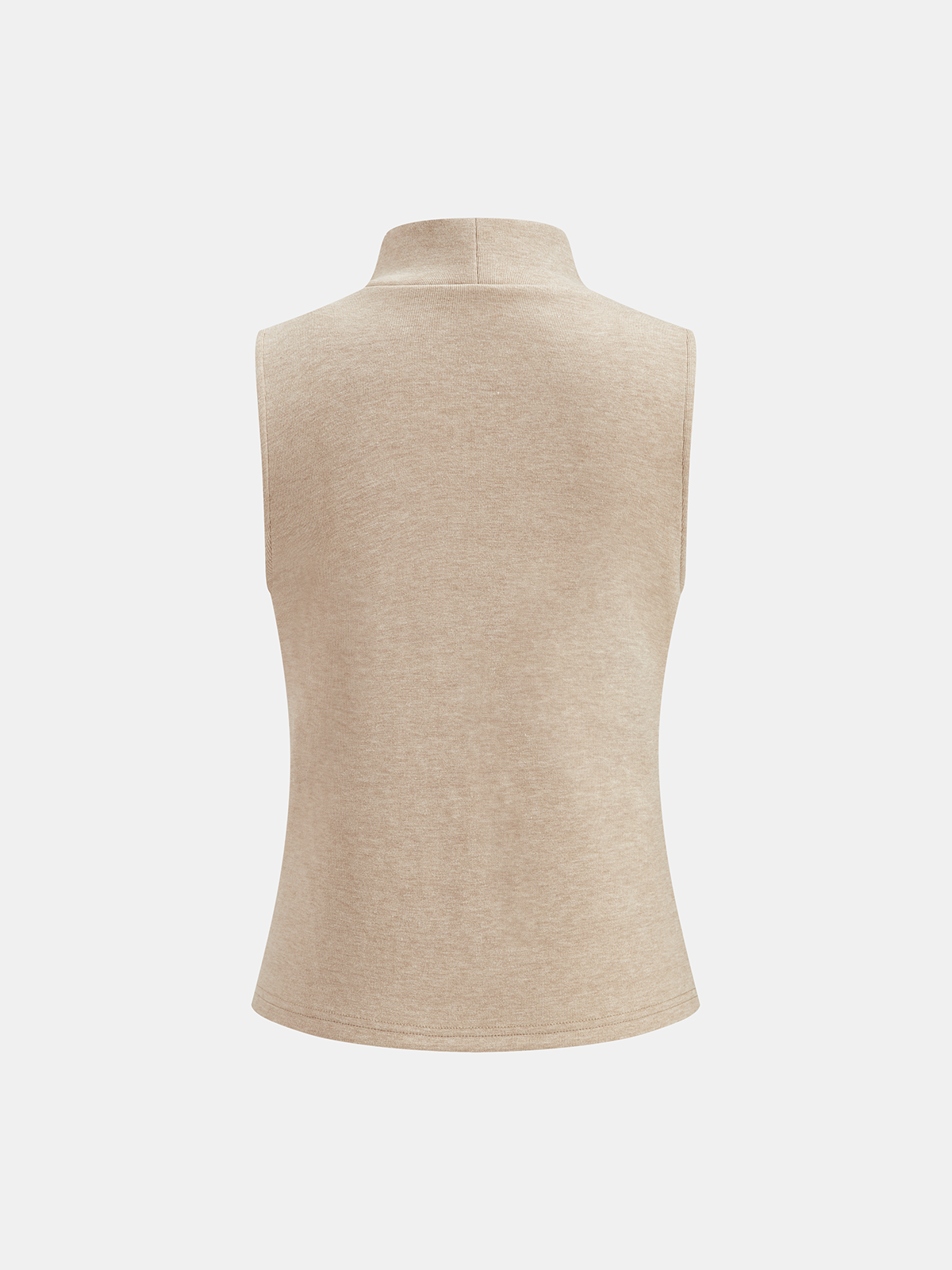 Seam Detail Mock Neck Tank & Pants Set, Comfortable Stretch Fit Outfit