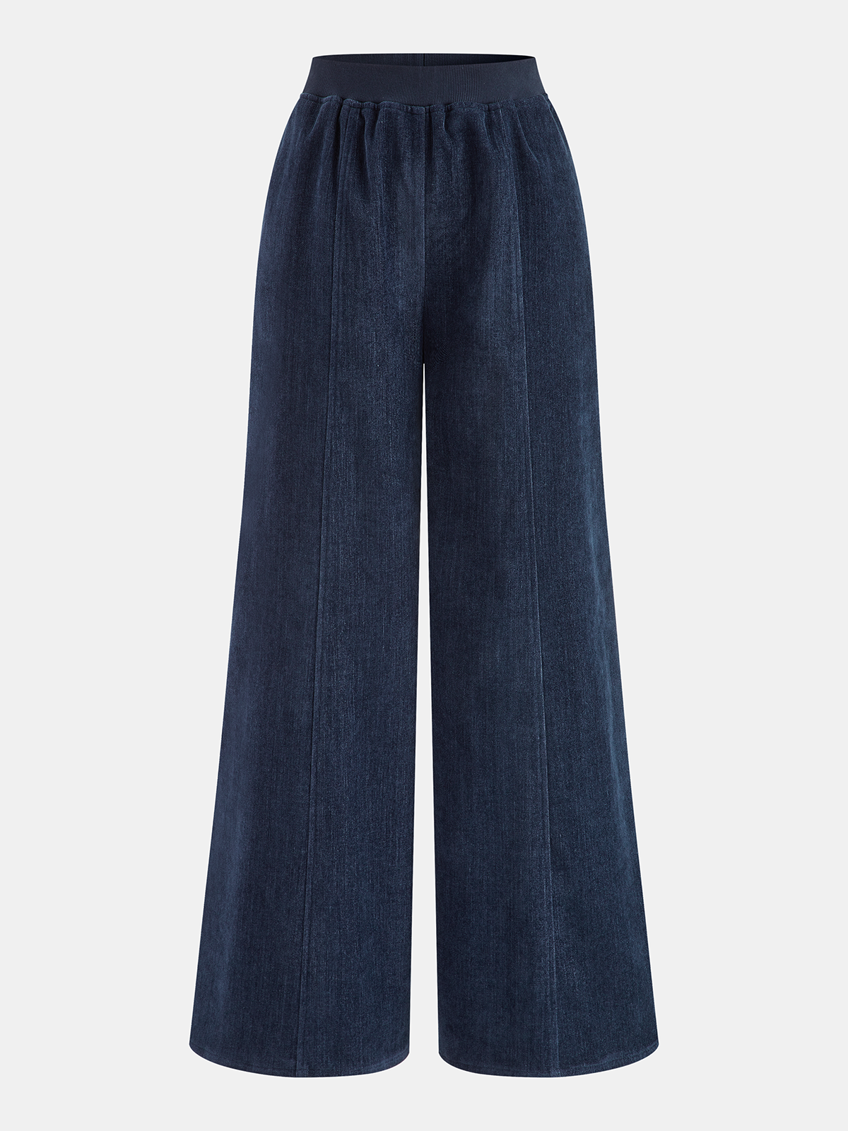 Velvet Zip-Up Jacket & Wide-Leg Pants Set for Casual Chic Style