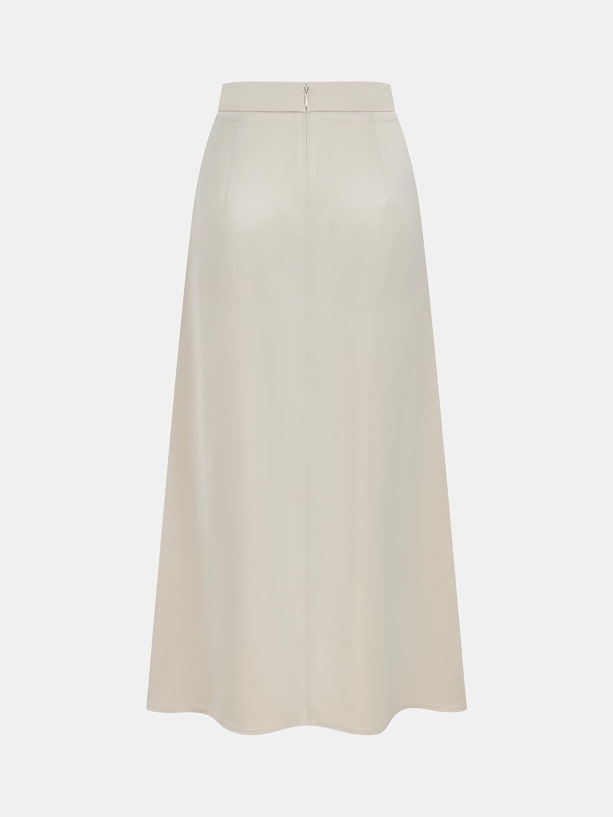 Satin Asymmetric Ruched Top & Midi Skirt Set for Evening Wear