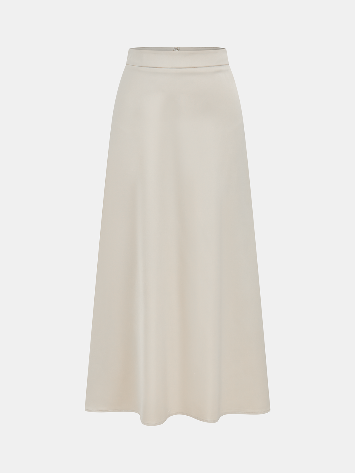 Satin Asymmetric Ruched Top & Midi Skirt Set for Evening Wear