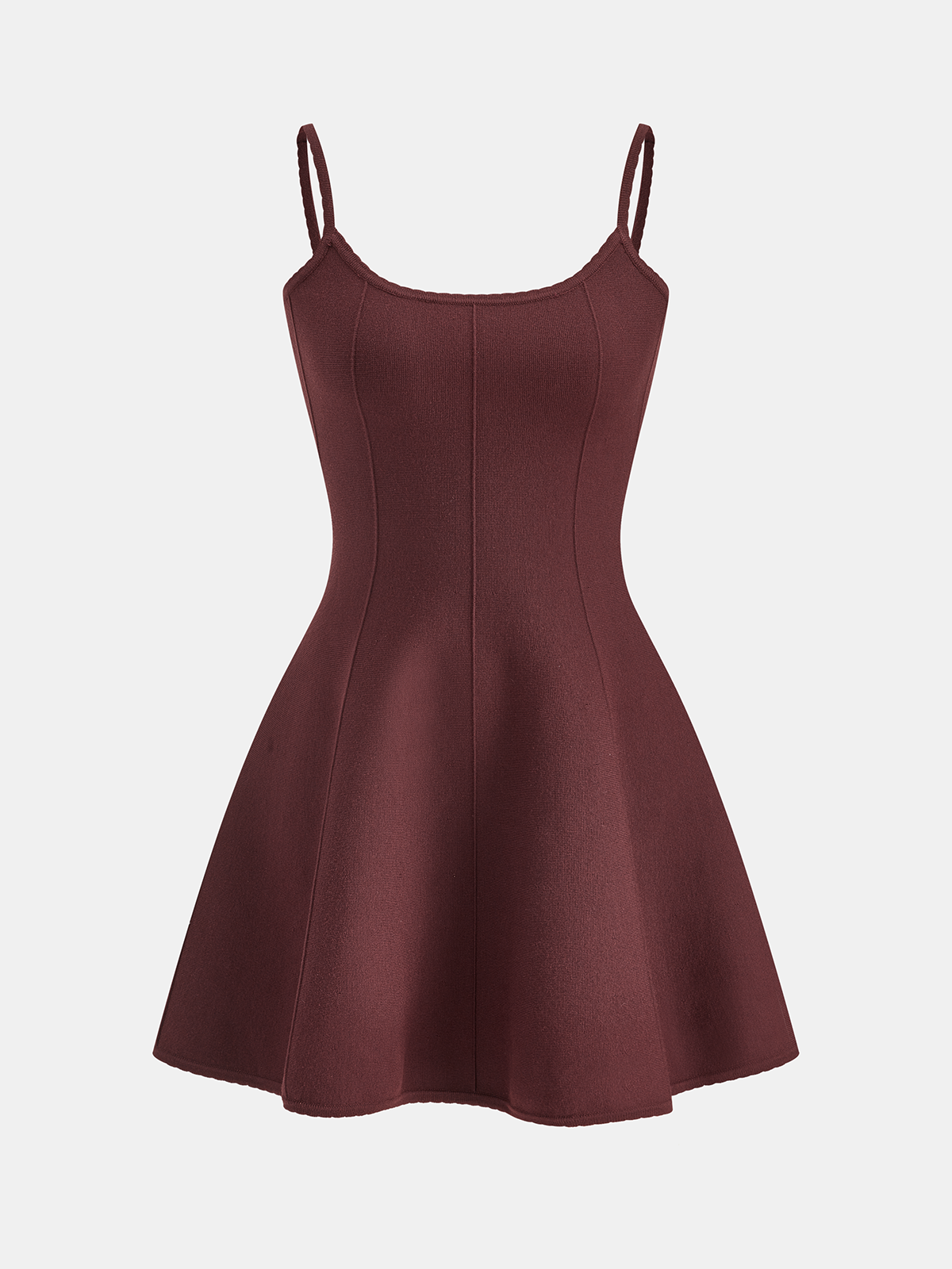 Umbrella Hem Knit Cami Mini Dress Trendy Summer Casual