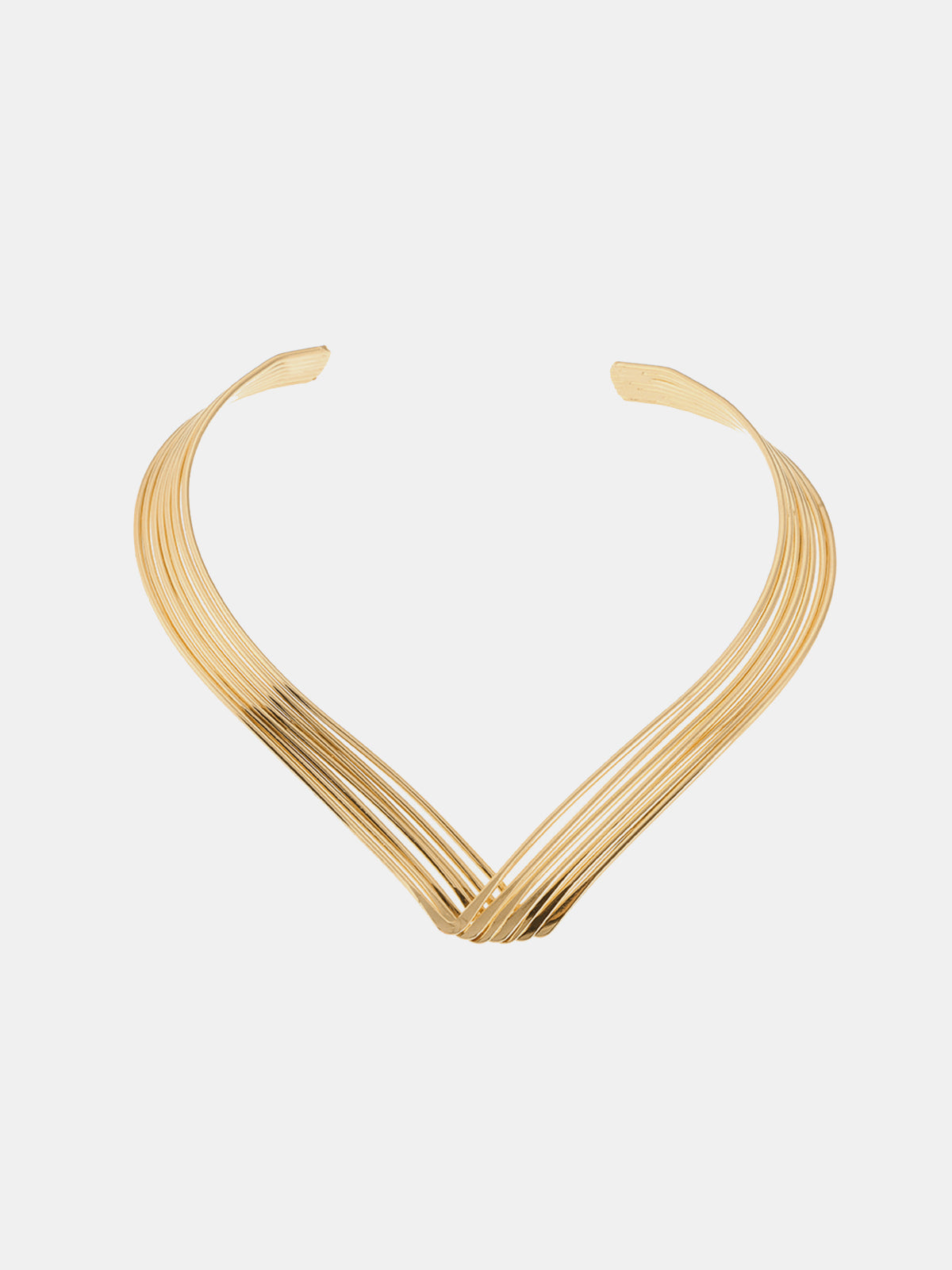Multi-Strand V-Shaped Choker Necklace for Women, Elegant Layered Jewelry
