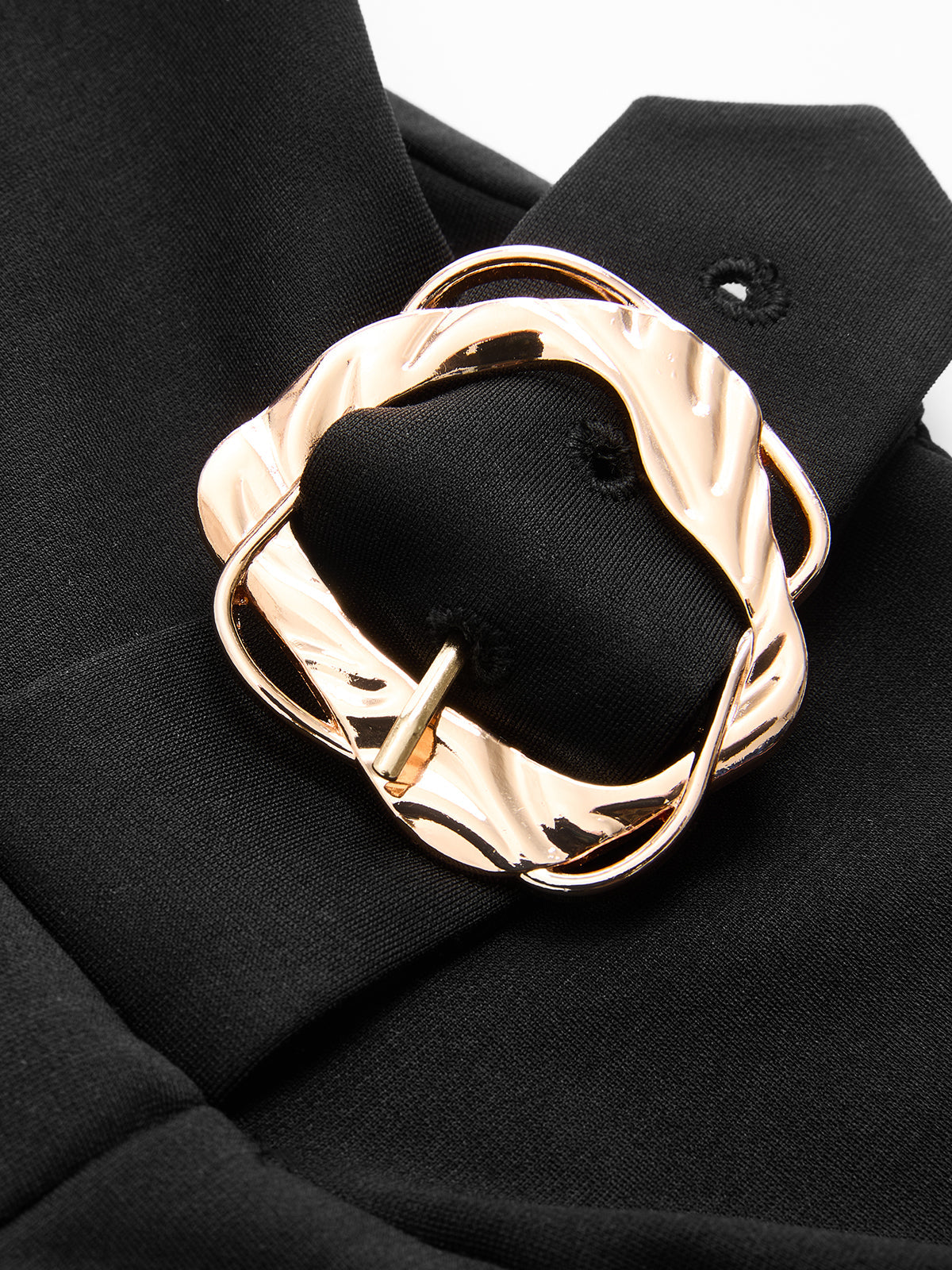 "Women's Elegant Metal Detail Slit Sleeveless Midi Cocktail Dress"