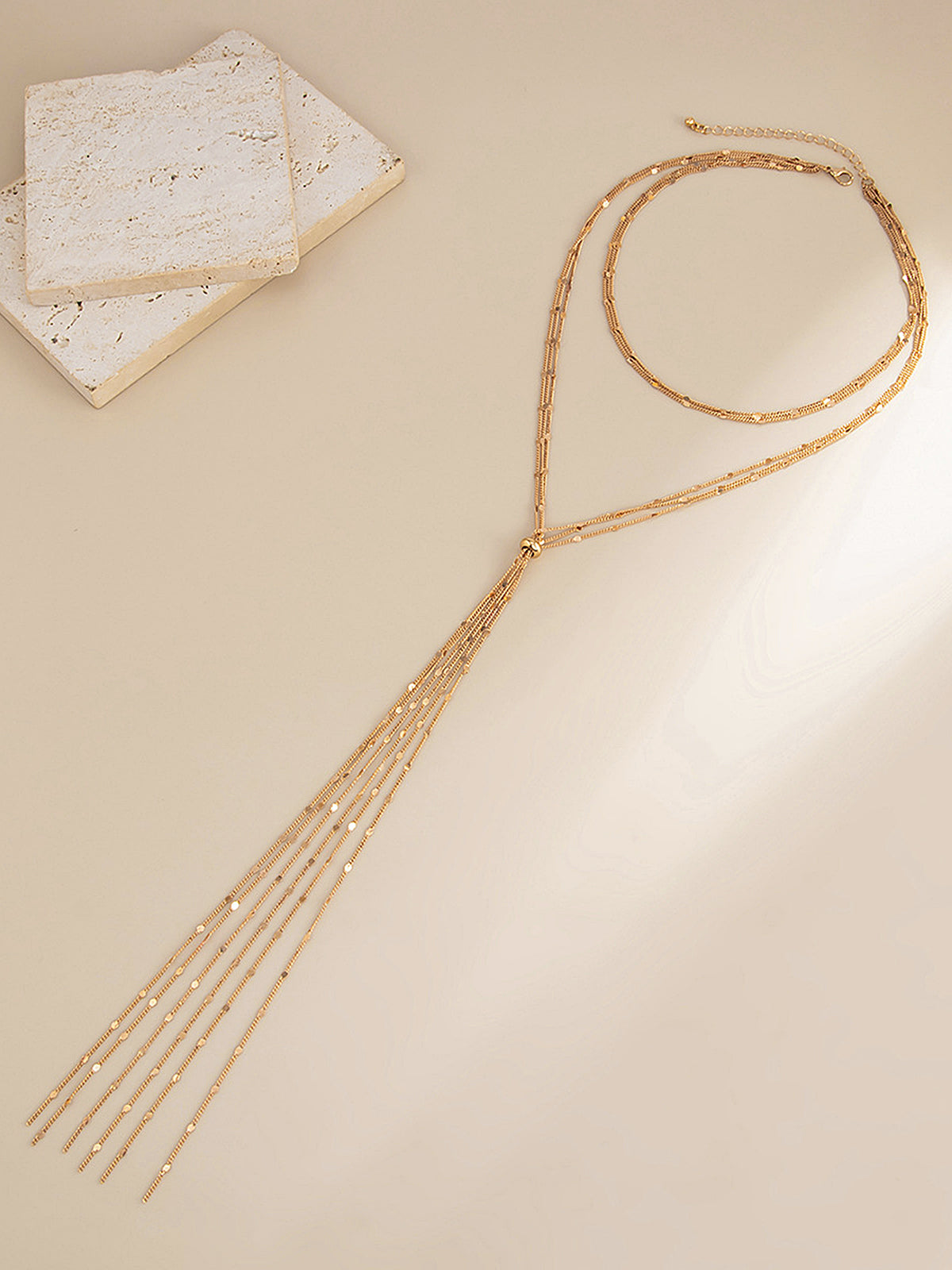 Layered Y-Shaped Tassel Necklace for Women Elegant Accessories