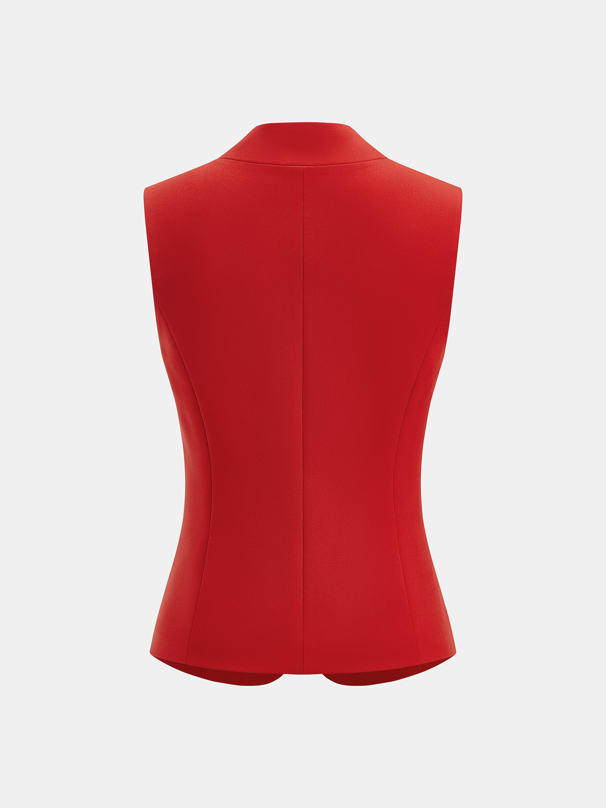 Metal Detail Sleeveless Blazer Vest with Modern Chic Design