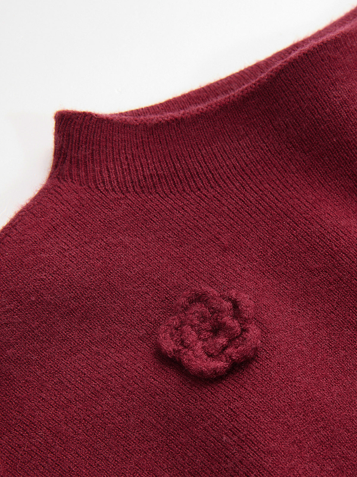 3D Floral Sleeveless Mock Neck Top for Women Spring 2023 Collection