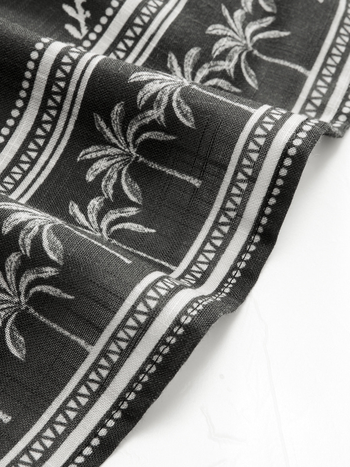 Sleeveless Palm Tree Print Mini Dress for Summer Beachwear