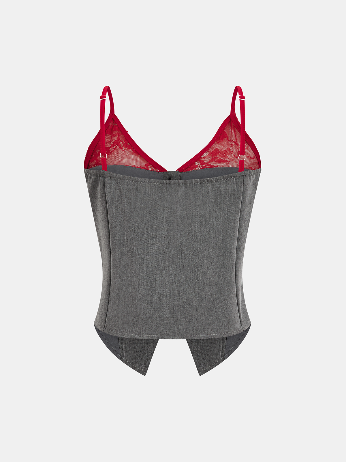 Contrast Lace Cami Vest & Pants Set with Scarf for Women’s Sleepwear