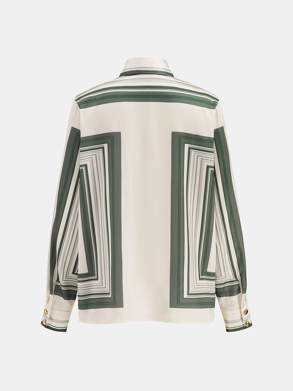 Geometric Print Shirt & Wide Leg Pants Set for Casual Wear