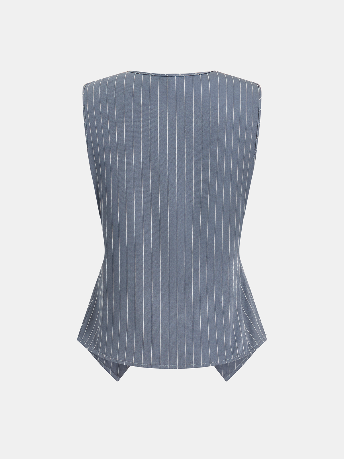 Striped Buttoned Vest & Pleated Shorts Set for Spring Casual Wear