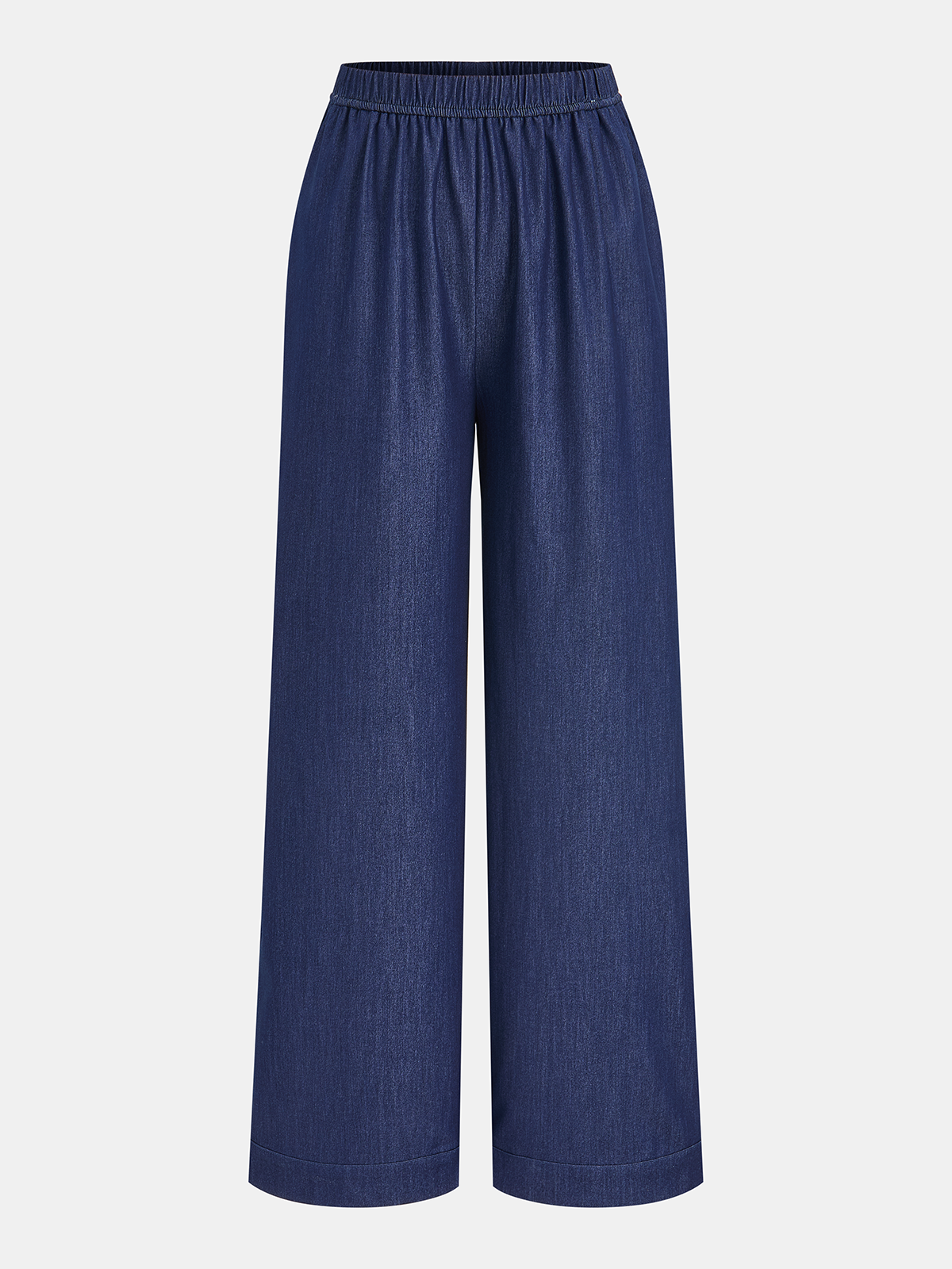 Faux Denim Tie-Waist Vest & Pants Set with Matching Belt