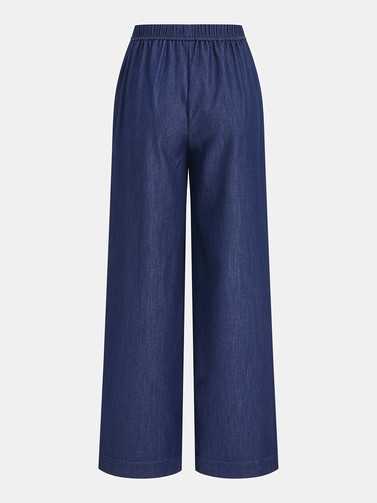Faux Denim Tie-Waist Vest & Pants Set with Matching Belt