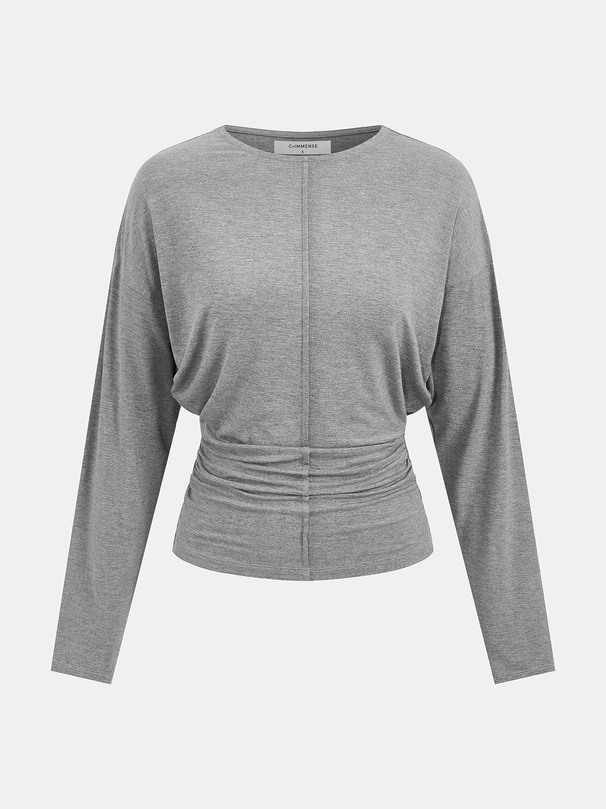 Ruched Long-Sleeve Top for Women Casual Wear