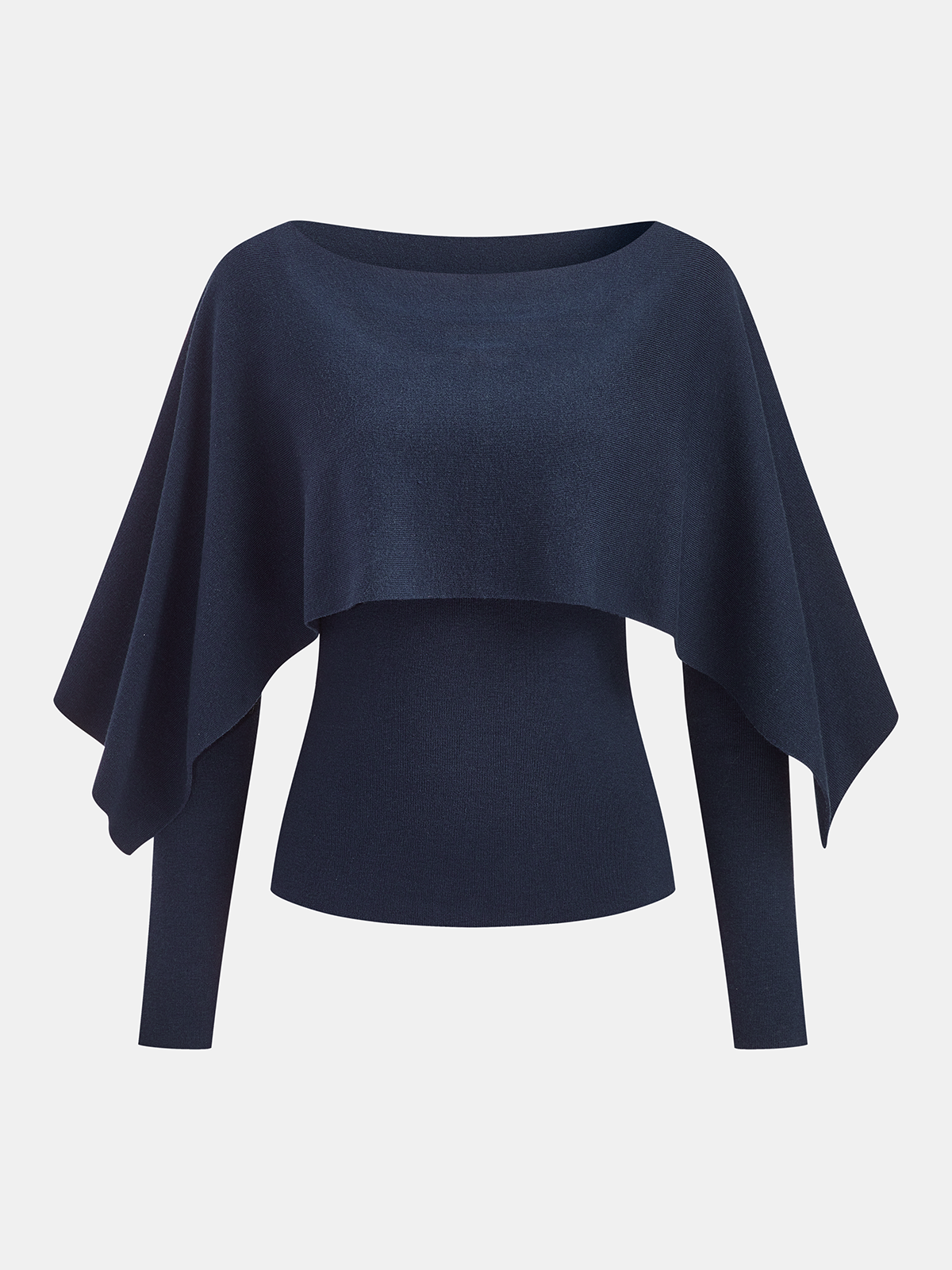 Long Sleeve Top & Capelet Knit Two-Piece Set | Elegant Winter Fashion Essentials