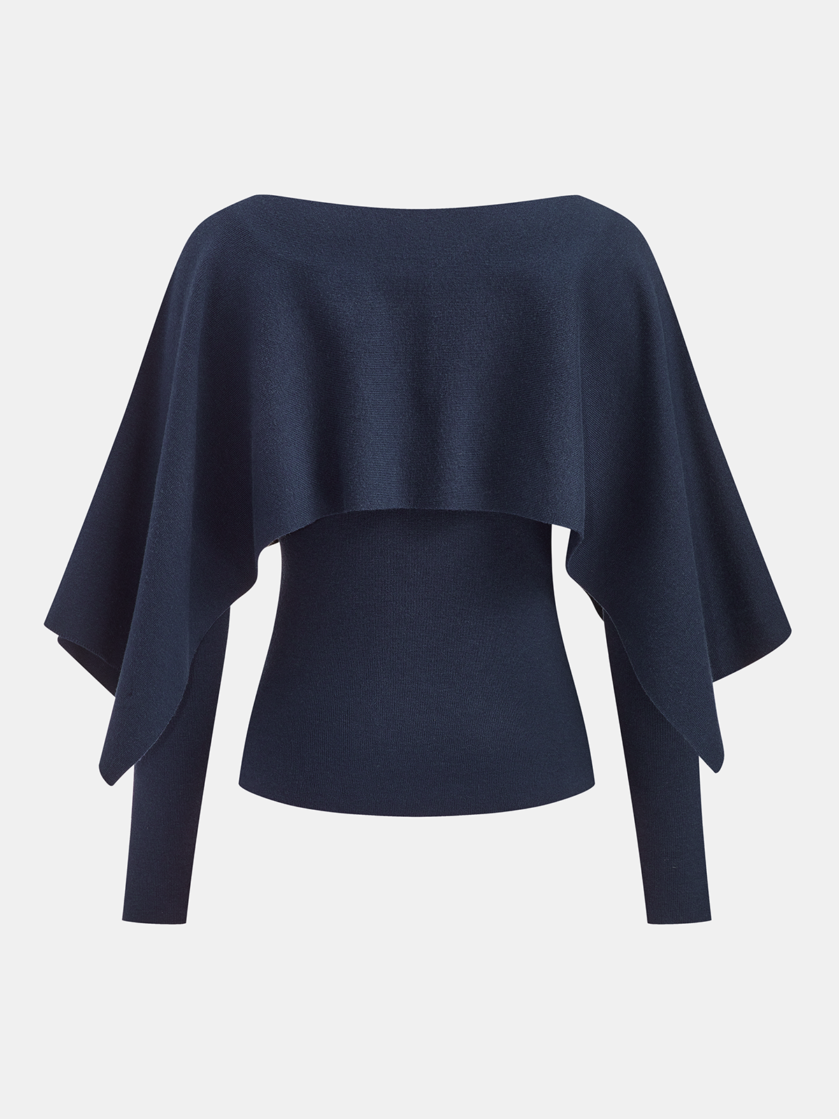 Long Sleeve Top & Capelet Knit Two-Piece Set | Elegant Winter Fashion Essentials
