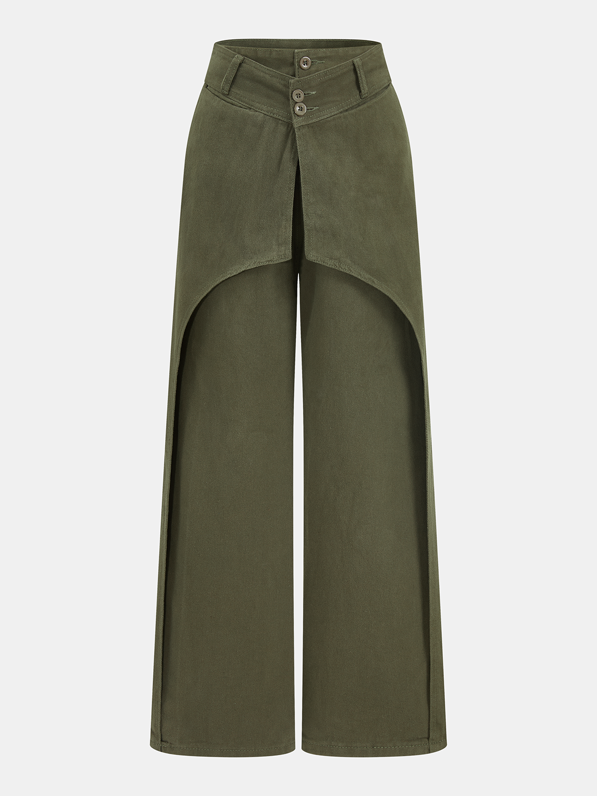 Overlay Panel Mid-Waist Wide-Leg Jeans for Women Casual Comfort