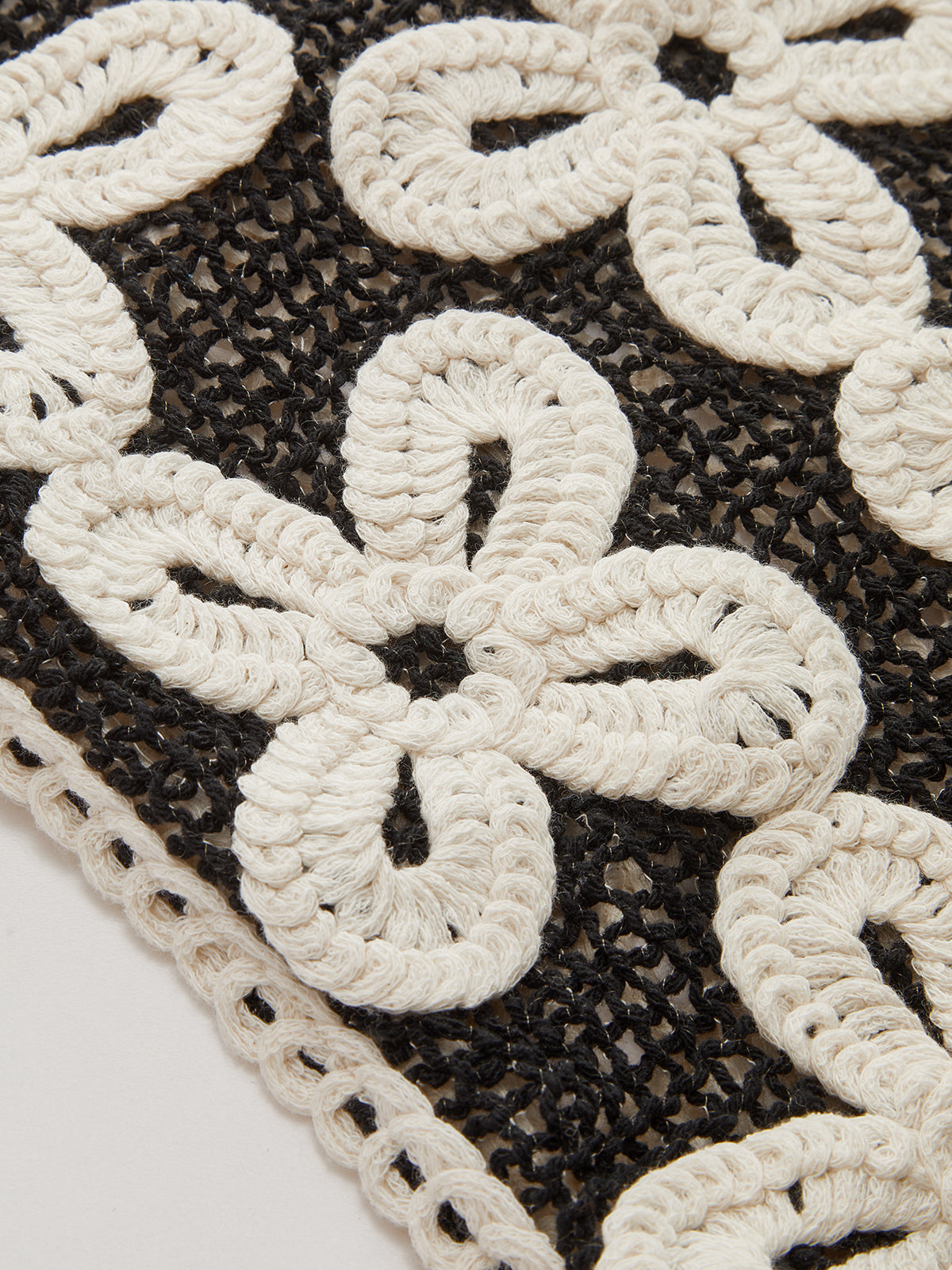 Floral Crochet V-Neck Vest Handmade Layering Piece