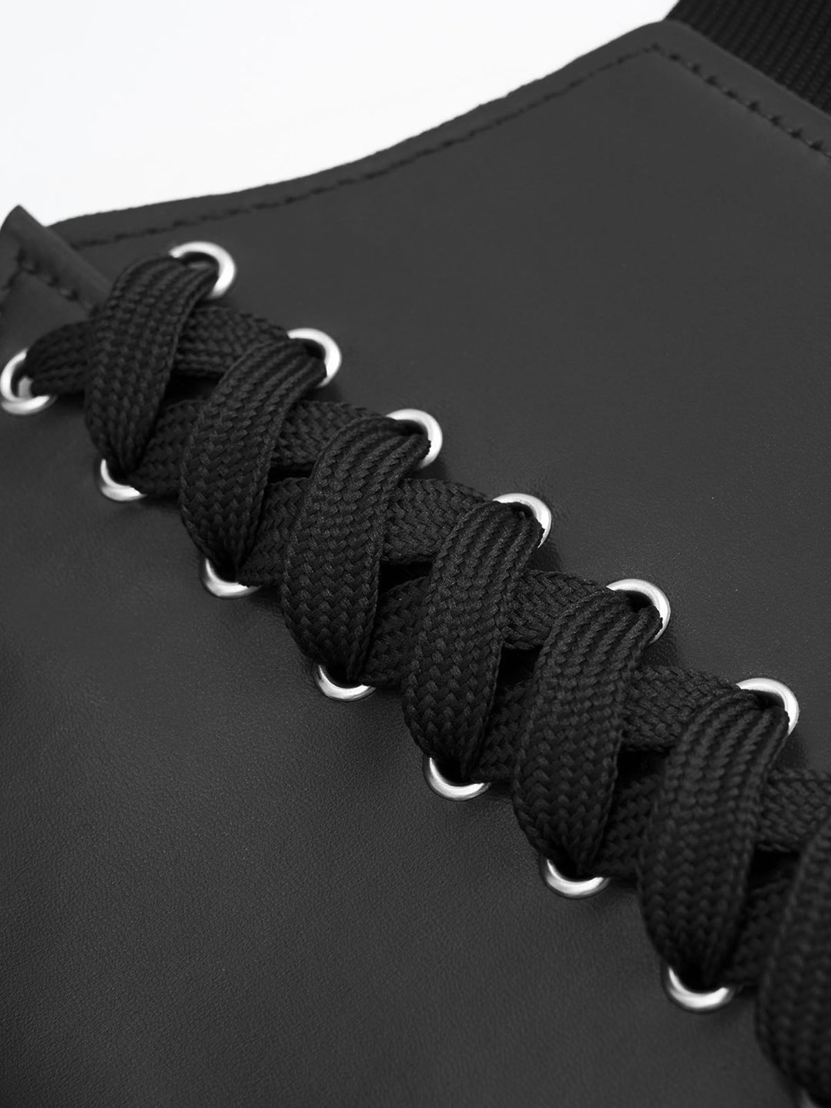 Lace-Up Faux Leather Corset Belt - Women's Fashion Waist Cincher