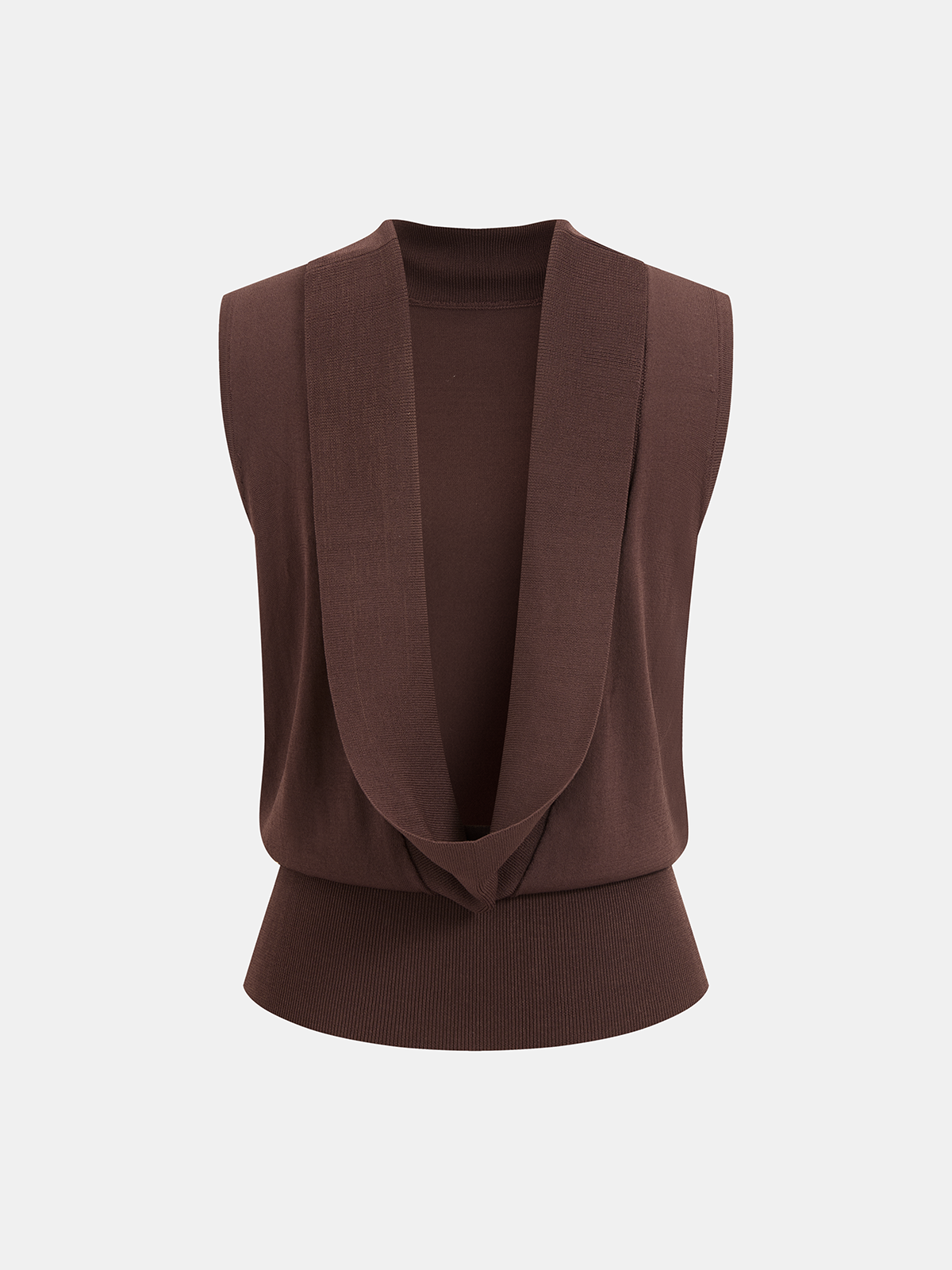 Backless Sleeveless Knit Top Summer Casual Fashion