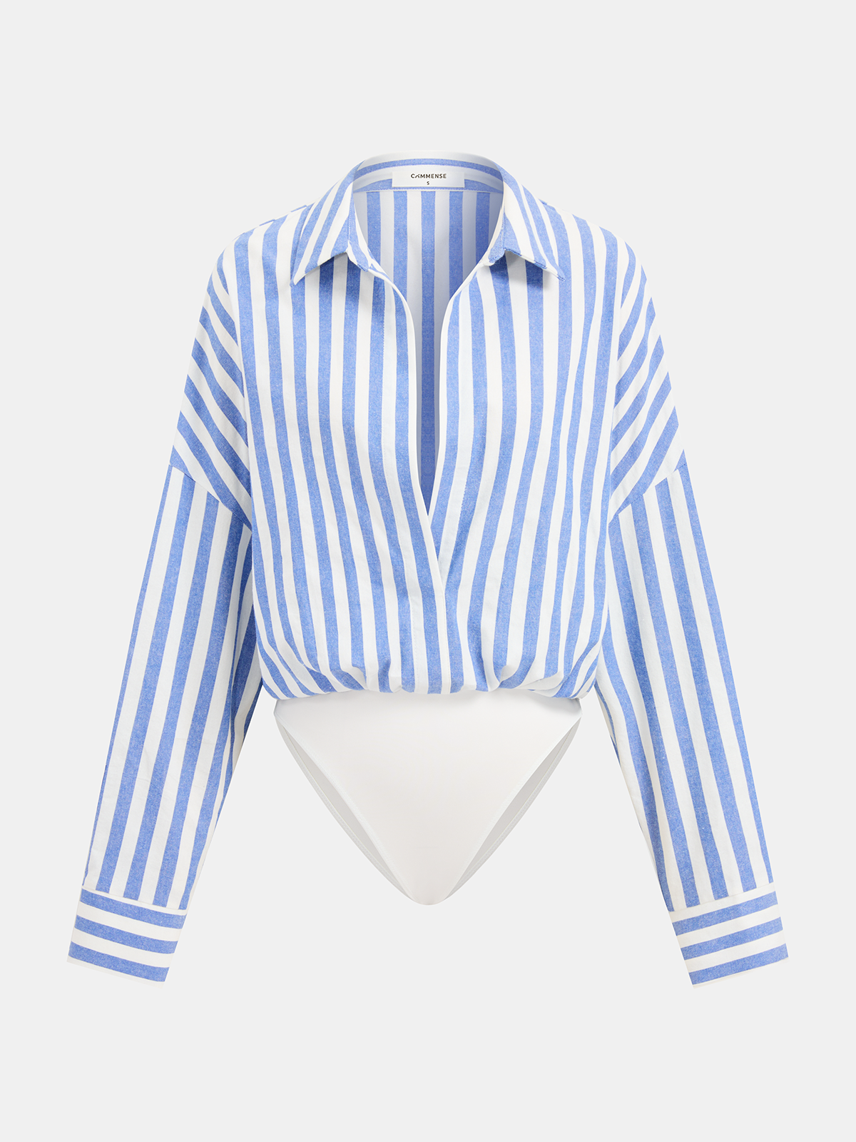 Striped Long Sleeve Shirt Bodysuit for Toddler & Baby Boys